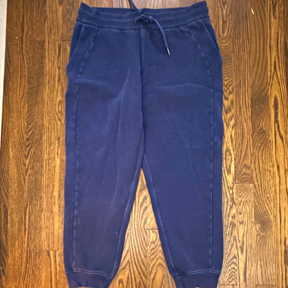 Lululemon Women's XL Navy Solid Jogger Pants Drawstring Elastic Waist Pockets